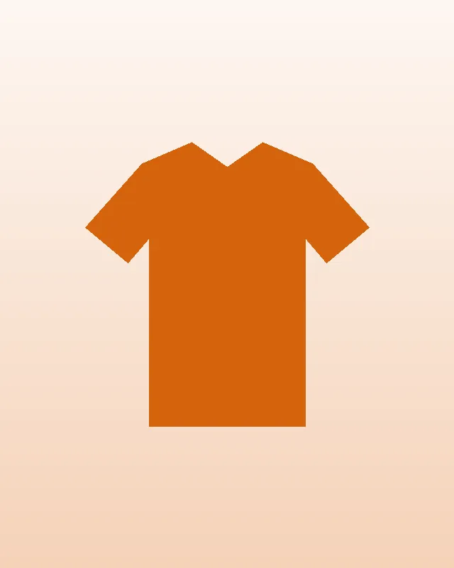 Desenho de uma camiseta laranja sobre fundo claro